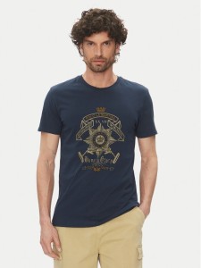 La Martina T-Shirt Aloysius MARG30 JS206 Granatowy Regular Fit