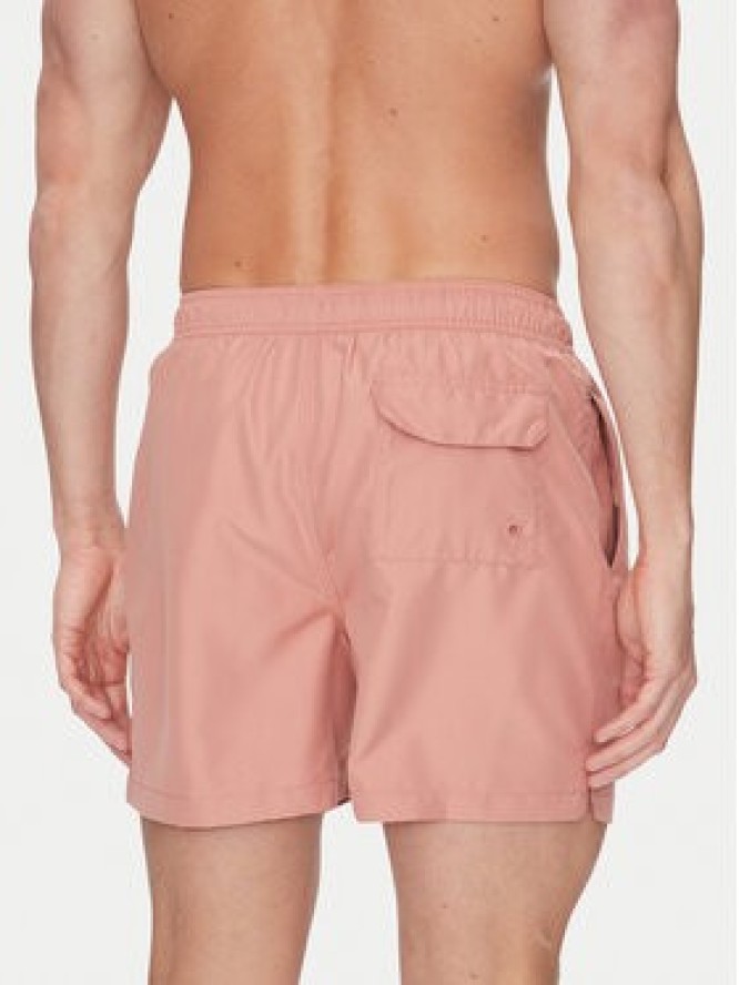 Barbour Szorty kąpielowe Staple Logo 5"MSW0064PI55 Różowy Regular Fit