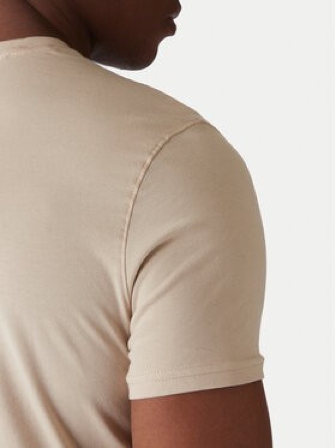 Tommy Jeans T-Shirt DM0DM04411 Beżowy Slim Fit