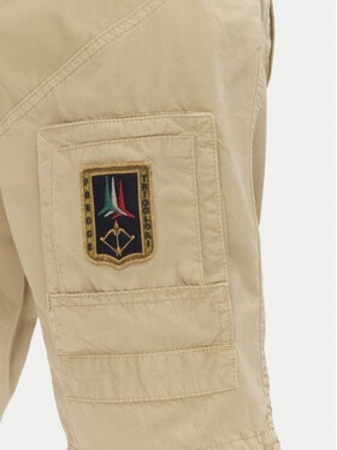 Aeronautica Militare Szorty materiałowe 251BE041CT1122 Beżowy Regular Fit