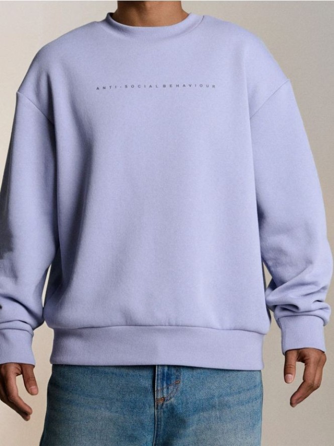 Bluza z napisem - fioletowy