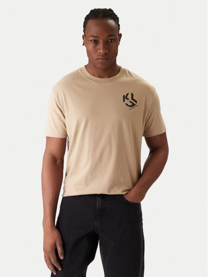 Karl Lagerfeld Jeans T-Shirt A2M17072 Beżowy Regular Fit
