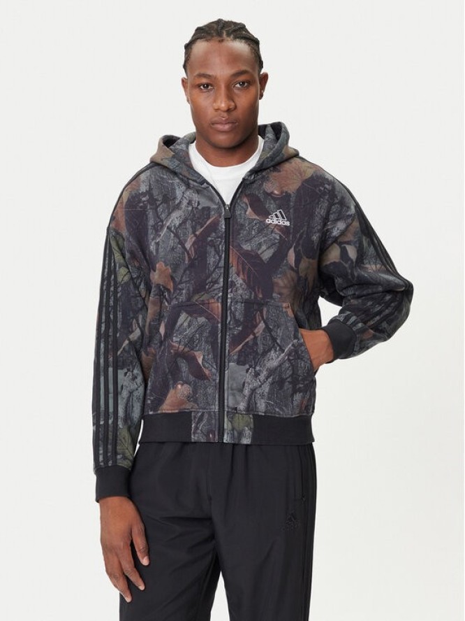 adidas Bluza Camo JY2775 Szary Loose Fit