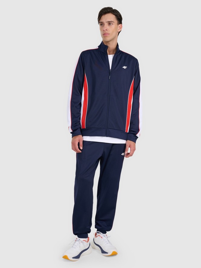 4F Bluza dresowa rozpinana bez kaptura męska - granatowa S