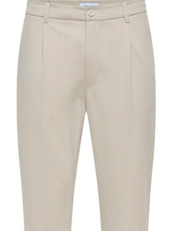 Only & Sons Chinosy Lou 22031615 Beżowy Tapered Fit