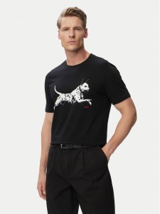 HUGO T-Shirt Dirunn 50564143 Czarny Regular Fit