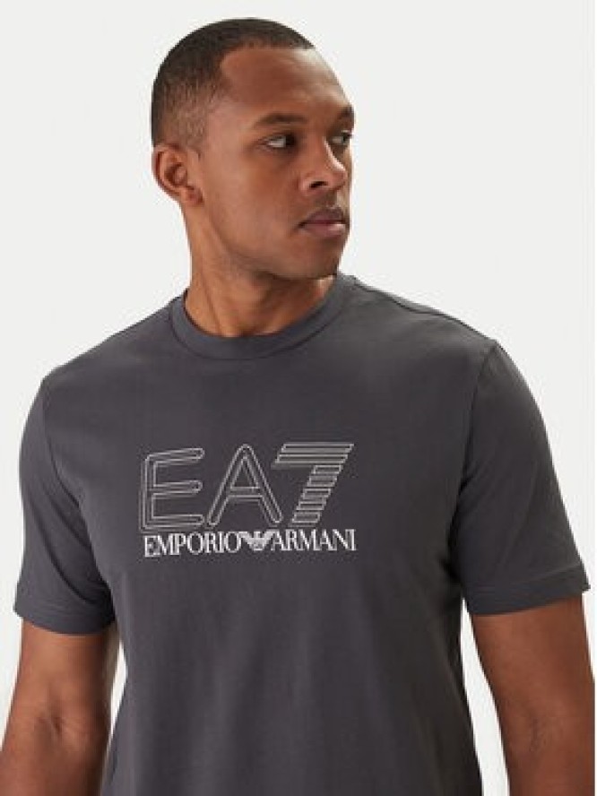 EA7 Emporio Armani T-Shirt 7M001307 AF10375 Szary Regular Fit