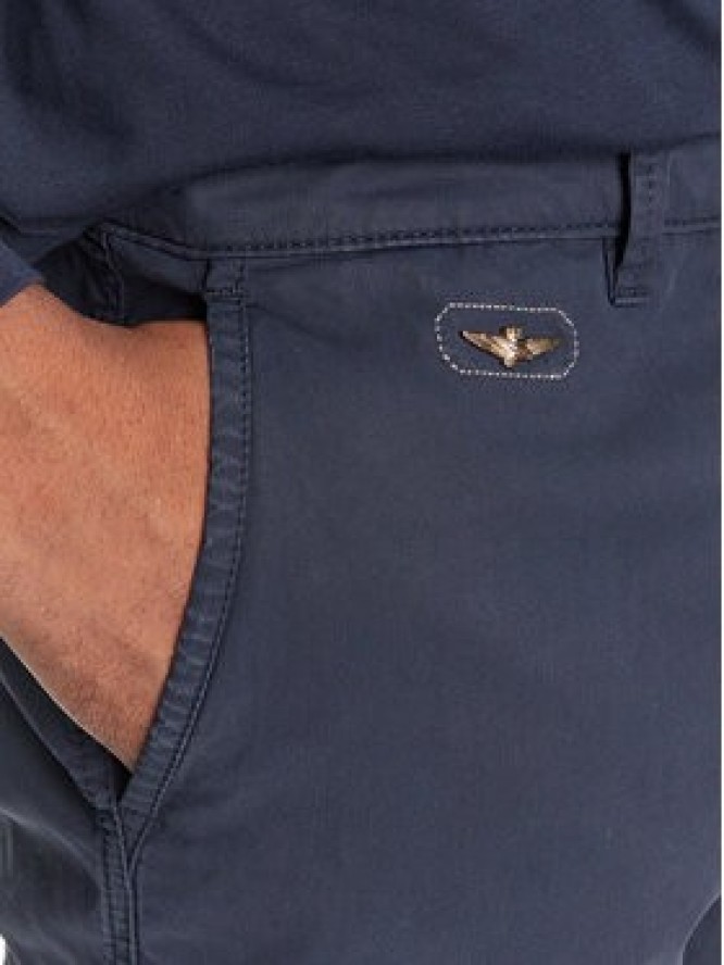Aeronautica Militare Spodnie materiałowe 252PA1329UCT0244 Granatowy Regular Fit