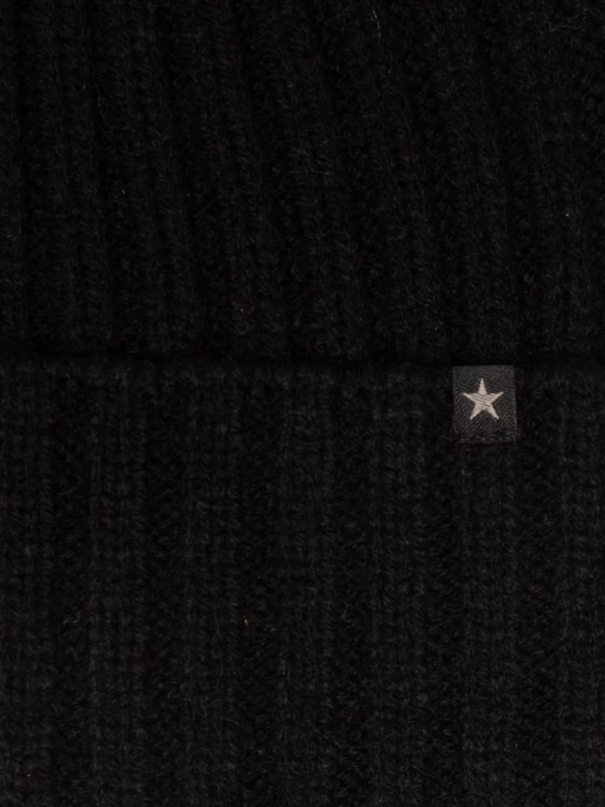 Czapka męska zimowa z dodatkiem wełny czarna Haman 906