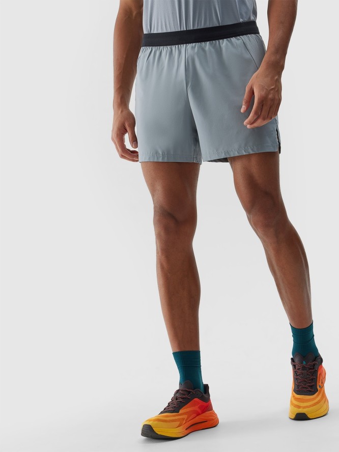 4F Spodenki do biegania szybkoschnące męskie - szare XL