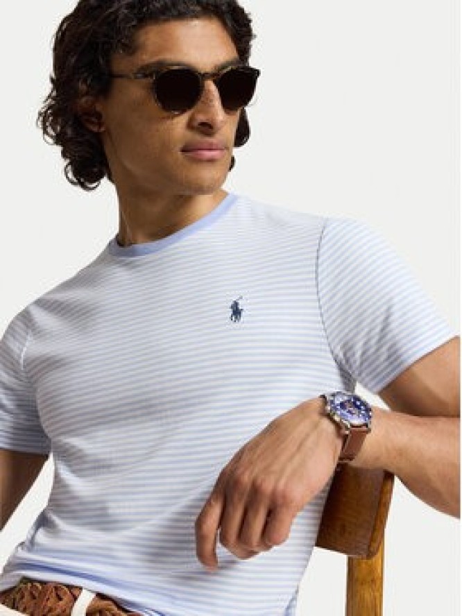 Polo Ralph Lauren T-Shirt 710944811501 Niebieski jasny Regular Fit