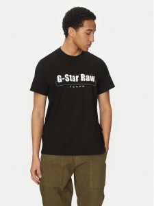 G-Star Raw T-Shirt Symbols D25970-C336 Czarny Regular Fit