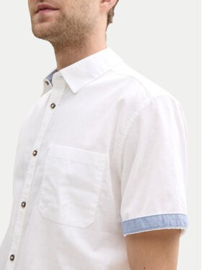 Tom Tailor Koszula 1045098 Biały Regular Fit