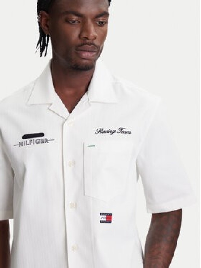 Tommy Hilfiger Koszula F1 Movie Mechanics MW0MW41476 Écru Boxy Fit