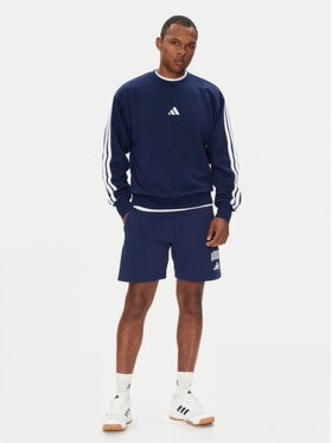 adidas Bluza Essentials 3-Stripes JE6307 Granatowy Regular Fit