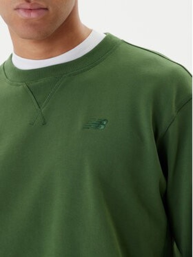 New Balance Bluza MT41506 Zielony Relaxed Fit