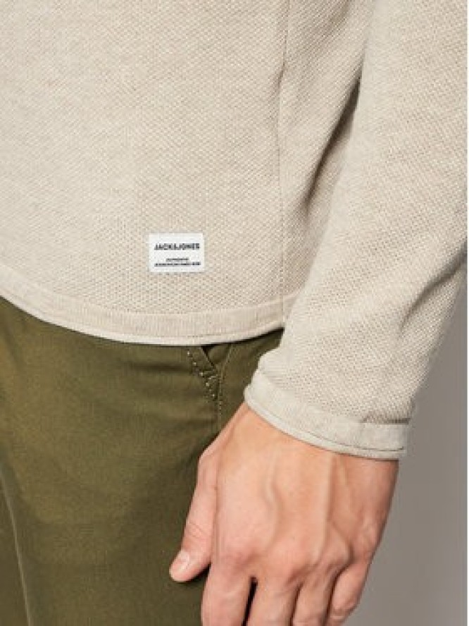 Jack & Jones Sweter Hill 12157321 Beżowy Regular Fit