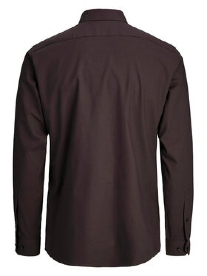 Jack & Jones Koszula Parker 12227385 Bordowy Slim Fit
