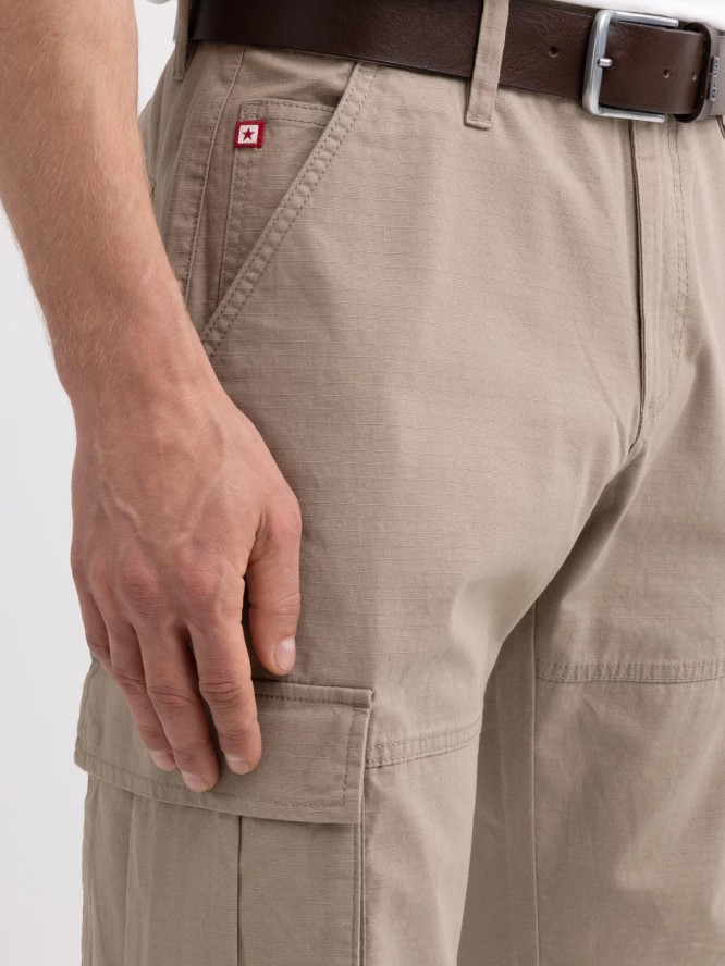 Spodnie męskie cargo beżowe Kelvin 801