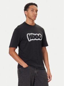 HUGO T-Shirt Nulibax 50549155 Czarny Regular Fit