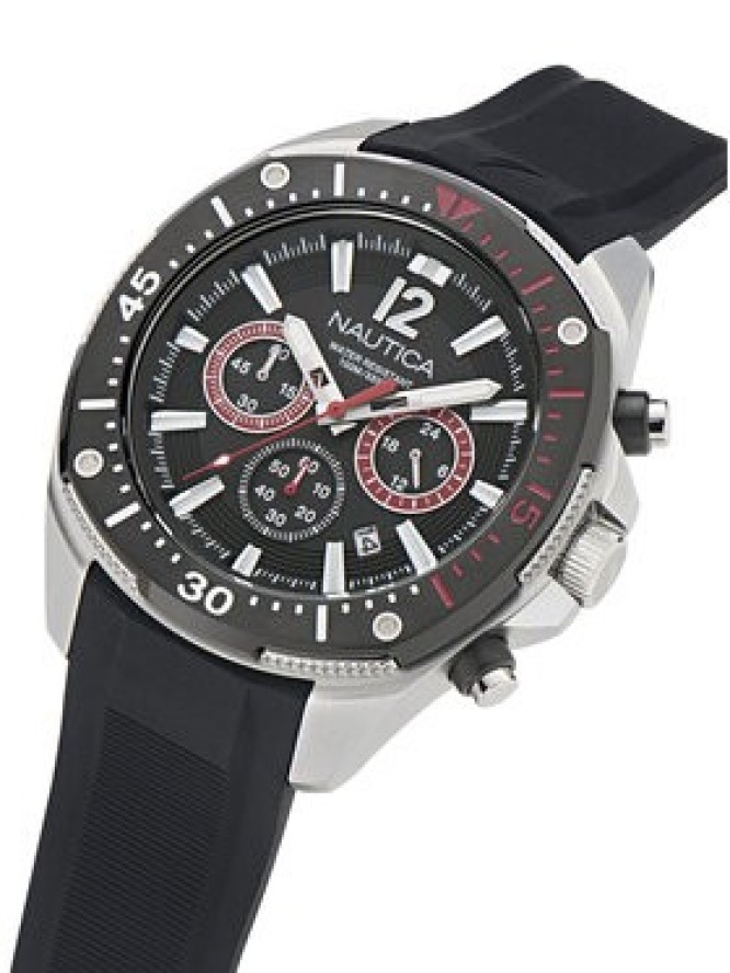 Nautica Zegarek Sporty Chronograph NAPBSS501 Srebrny