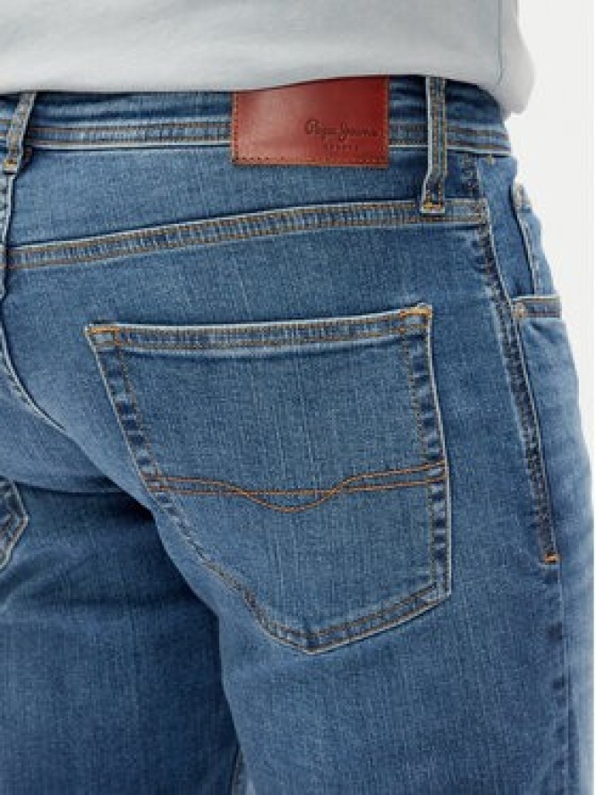 Pepe Jeans Szorty jeansowe Cash PM801081 Niebieski Straight Fit
