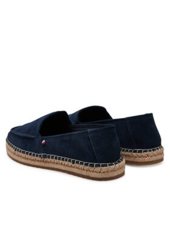 Tommy Hilfiger Espadryle Hilfiger Flex Espa Suede Loafer FM0FM05392 Granatowy