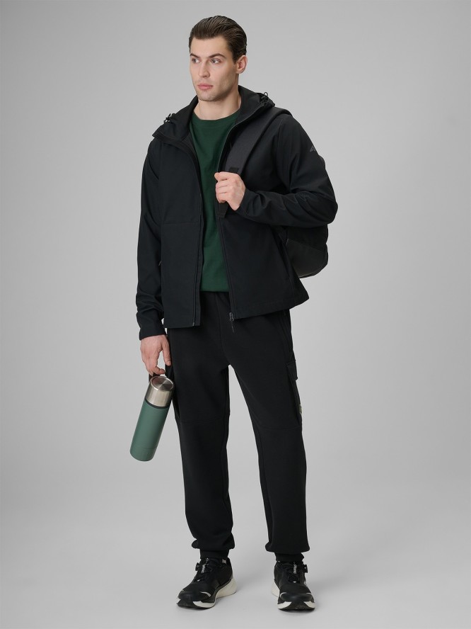 4F Kurtka softshell wiatroodporna membrana 8000 męska - czarna S