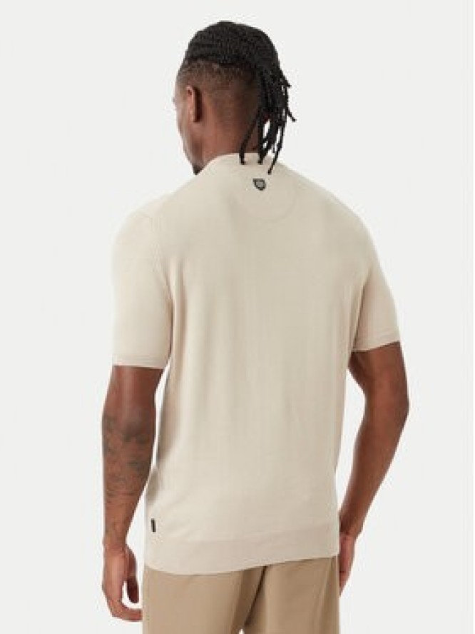 Beverly Hills Polo Club T-Shirt M7611-HR Beżowy jasny Regular Fit