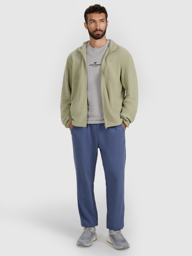 4F Polar ze stójką regular męski - oliwkowy M