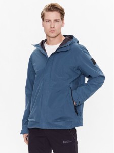 Jack Wolfskin Kurtka przeciwdeszczowa Goldgewann 1115761 Niebieski Regular Fit