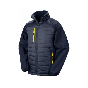 Kurtka puchowa z recyklingu Result Softshell Black Compass Softshell