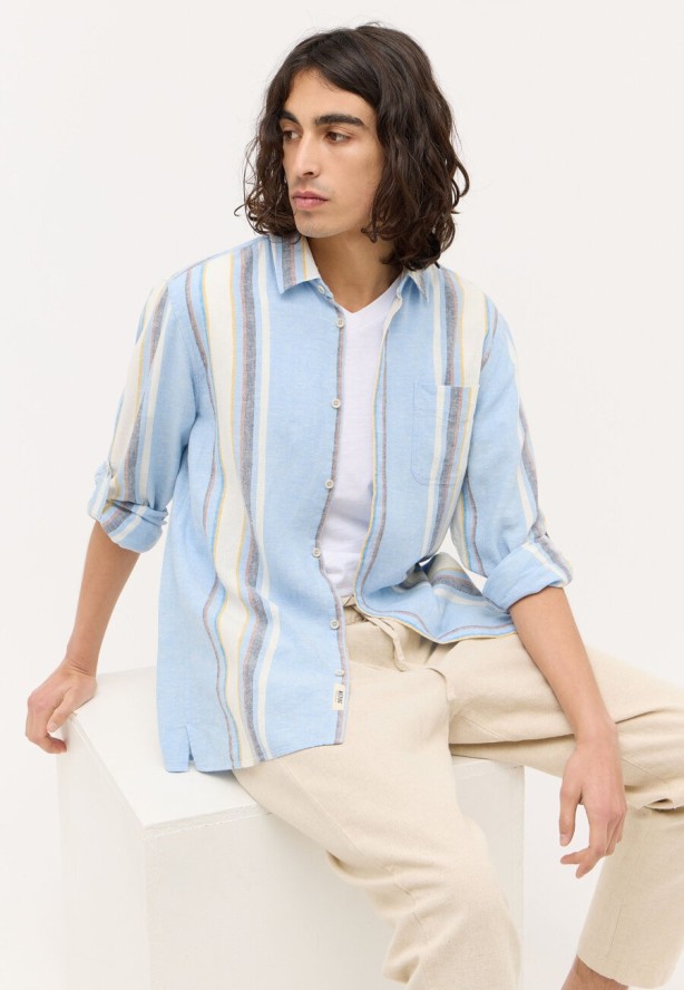 Męska Koszula MUSTANG Estero Big Stripe 1015239 12600