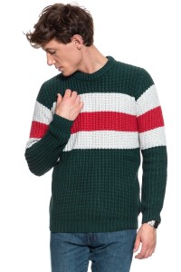 MĘSKI SWETER WRANGLER CHUNKY KNIT PINE W8A7PCG01 112132375