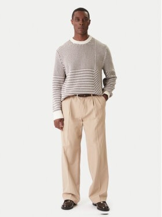 Calvin Klein Sweter LV04LD306G Beżowy Regular Fit