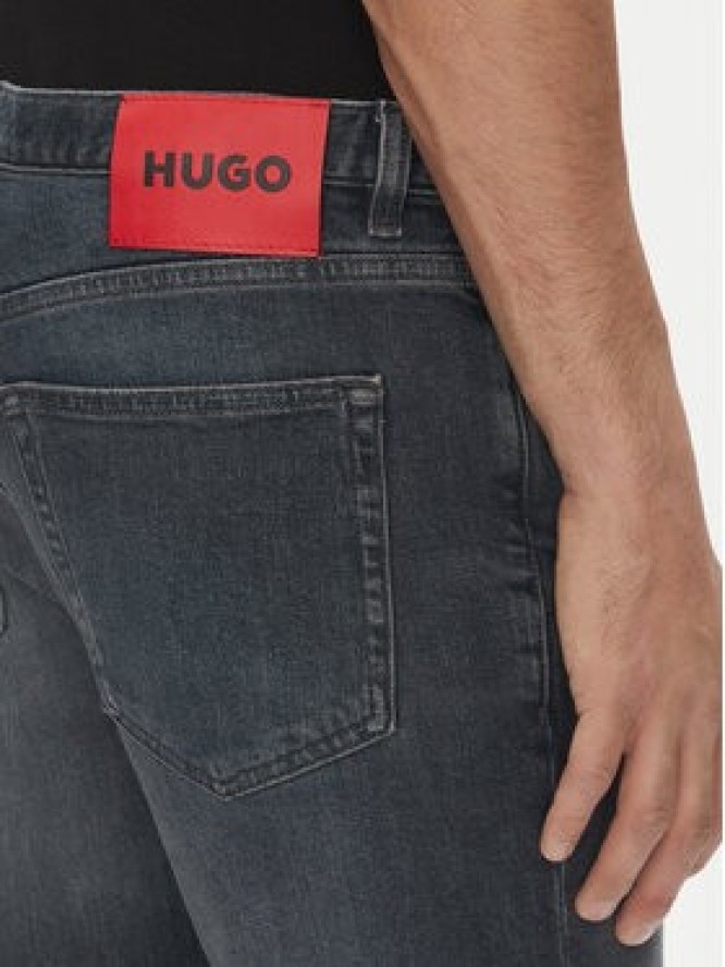HUGO Jeansy 50542675 Szary Extra Slim Fit