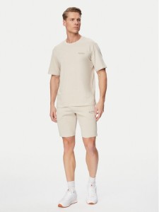 Jack & Jones Komplet t-shirt i spodenki Archive 12297642 Beżowy Relaxed Fit
