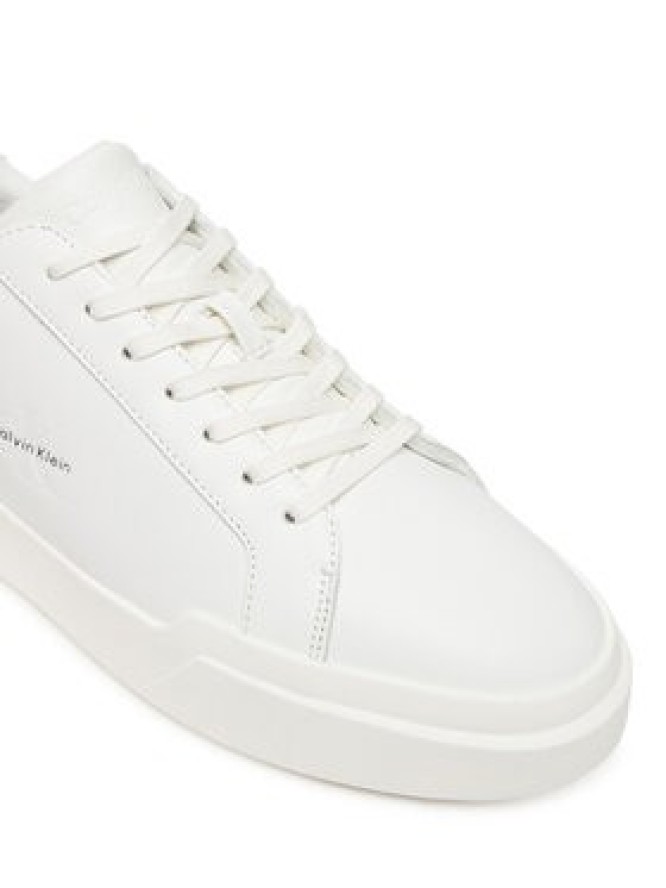 Calvin Klein Sneakersy Chunky Cupsole Laceup Lth YM0YM01344 Biały