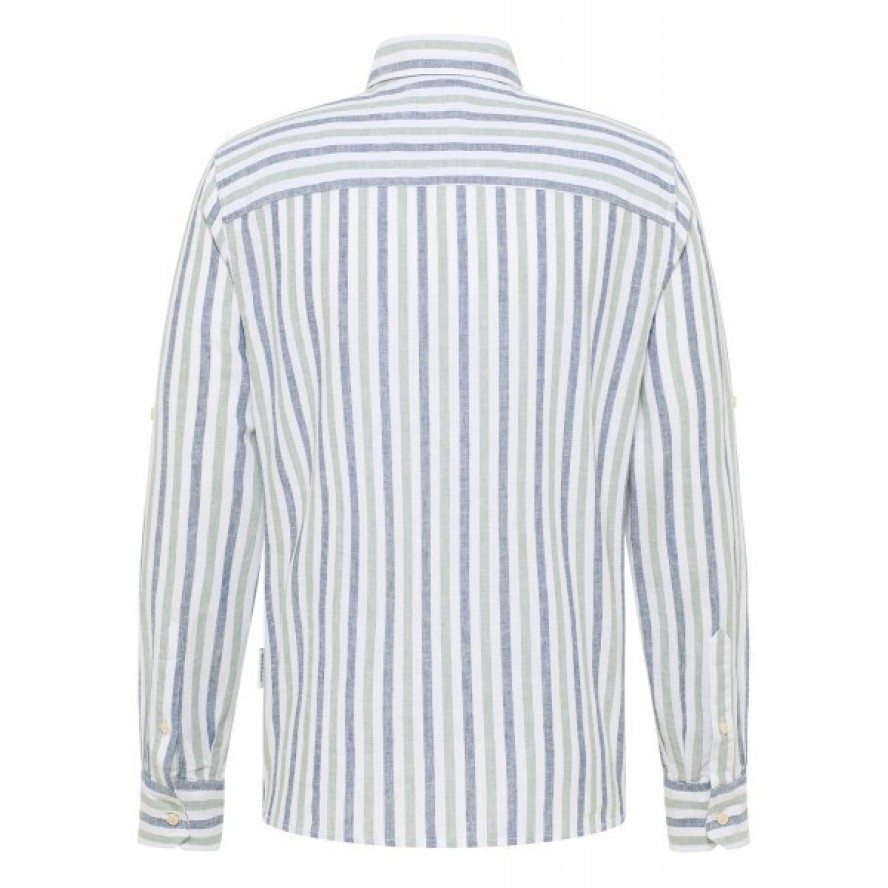 Męska Koszula Mustang Style Rawlins Green Multi Bold Stripe 1016470 12744