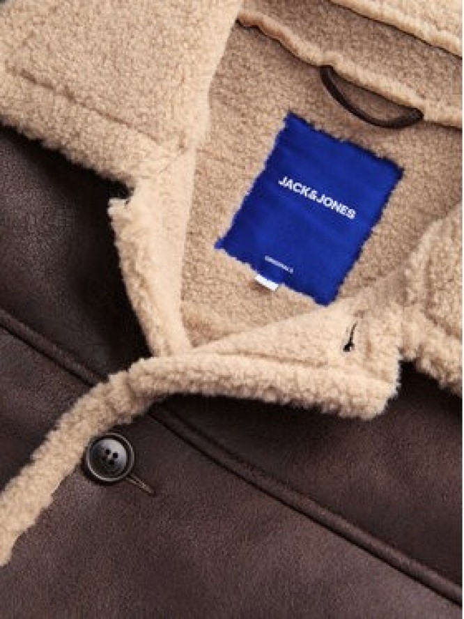 Jack & Jones Kurtka z imitacji skóry Cambridge 12282946 Brązowy Regular Fit