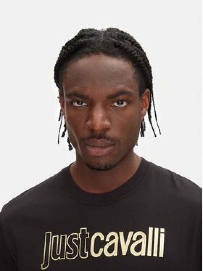 Just Cavalli T-Shirt 78OAHT16 Czarny Regular Fit