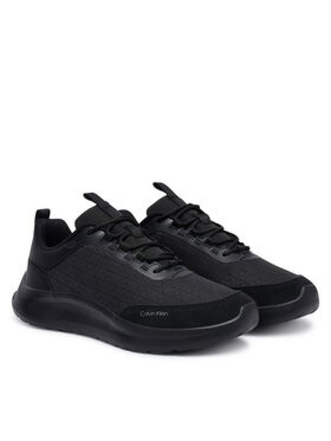 Calvin Klein Sneakersy Light Eva Runn Laceup Aop HM0HM02343 Czarny