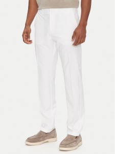 BOSS Spodnie materiałowe T_Commuter-Slim 50534303 Biały Slim Fit