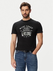 Guess T-Shirt M6YI44 K4230 Czarny Slim Fit