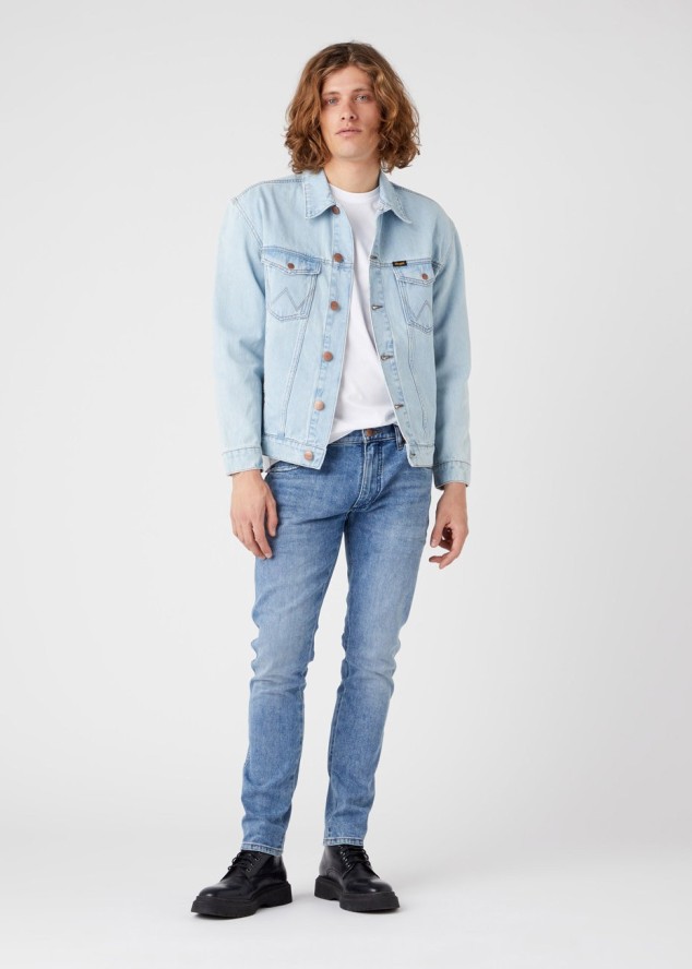 WRANGLER LARSTON MĘSKIE SPODNIE JEANSOWE LIGHT INDIGO W18S59X4E 112324511