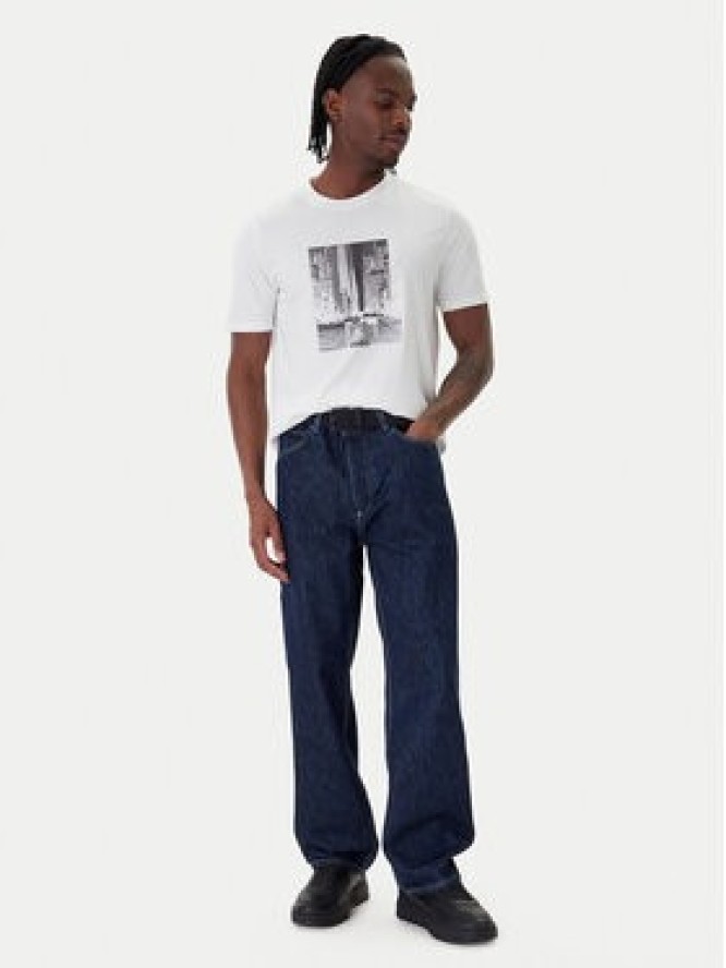 HUGO Jeansy Carpenter 50553473 Granatowy Baggy Fit