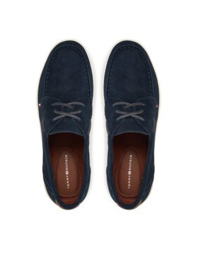Tommy Hilfiger Półbuty Modern Light Hybrid Suede Boat S FM0FM05352 Granatowy