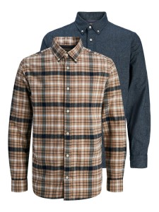 Jack & Jones Komplet koszul Blubarkley 12294328 Beżowy Regular Fit