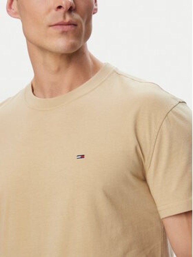 Tommy Jeans T-Shirt DM0DM22504 Beżowy Regular Fit