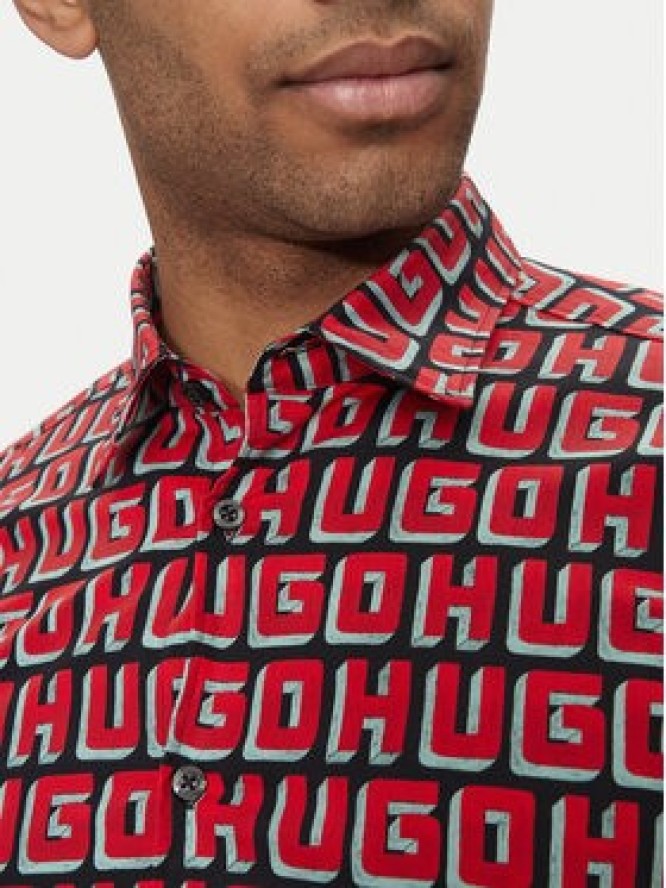 Hugo Koszula Ermo 50519638 Czerwony Slim Fit
